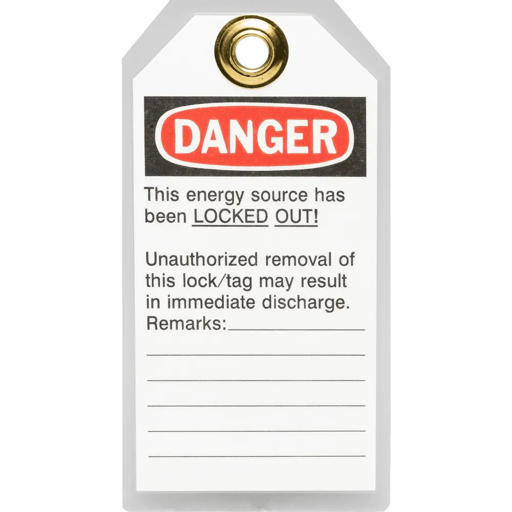 DANGER Do Not Operate Energy Source Lockout Tagout Tag