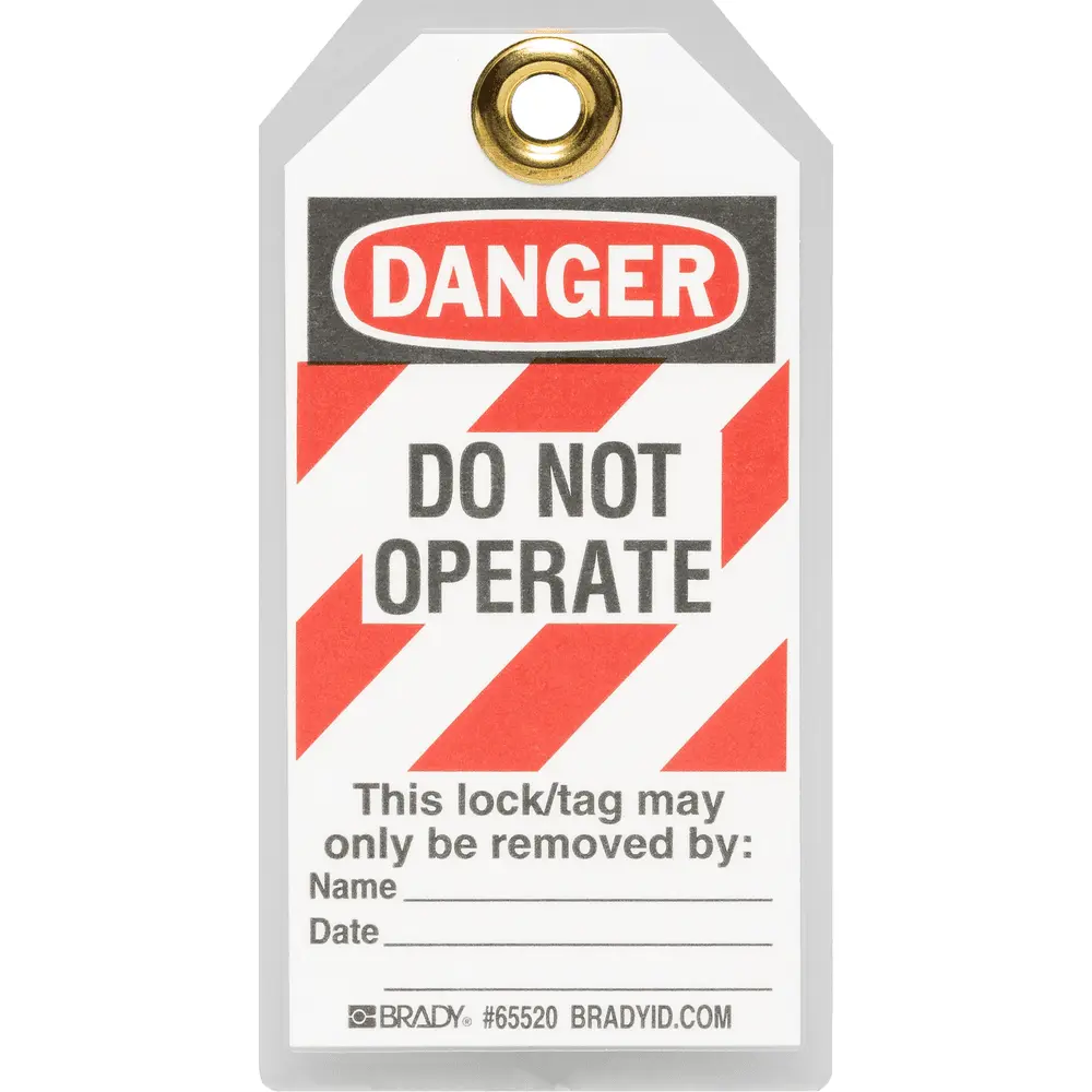 DANGER Do Not Operate Energy Source Lockout Tagout Tag