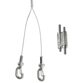 Hanging Kit: Pair of spliced Rope + 2 Stainless Steel S Hooks