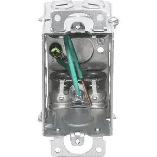 Single-Gang Gangable Box w/ BX/MC Clamps, 2-3/4