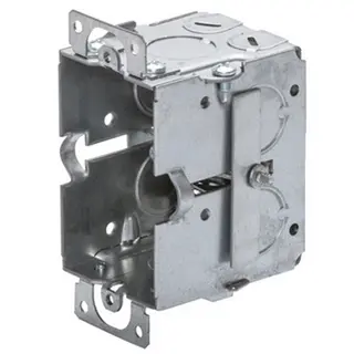 Single-Gang Gangable Box, Tigergrip, BX/MX Cable Clamp, 1/2