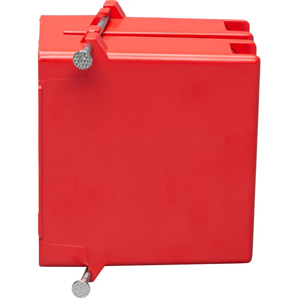 Single-Gang Plastic Switch Box, Nail-On, Red, 22 Cu. In.