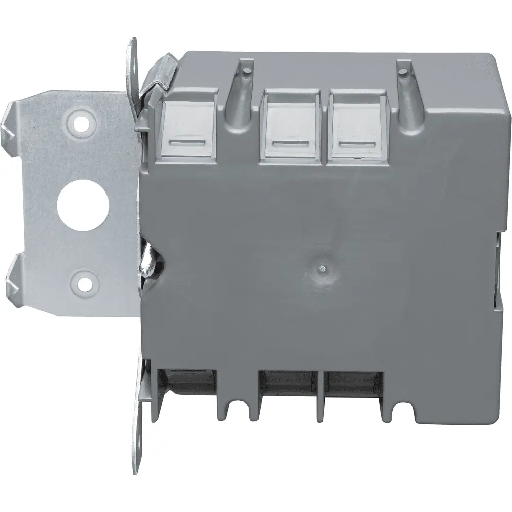 2-Gang Plastic Switch Box, Adjustable Steel Bracket, 34 Cu. In. 2-Gang Plastic Switch Box, Adjustable Steel Bracket, 34 Cu. In.