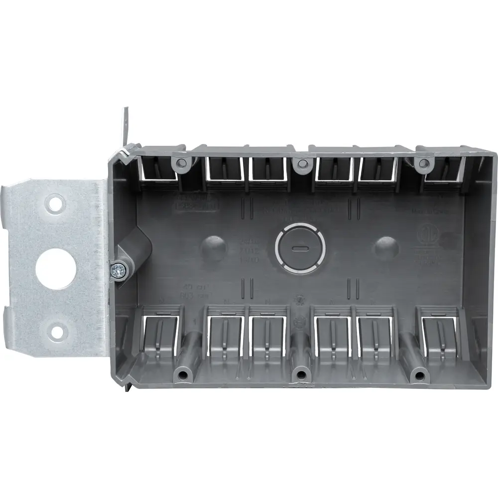 3-Gang Plastic Switch Box, Adjustable, 49 Cu. In.
