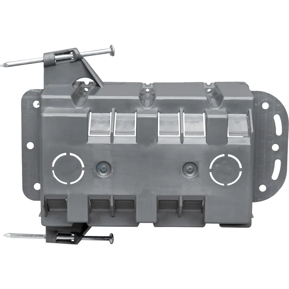3-Gang Plastic Switch Box, Nail-On, 68 Cu. In.