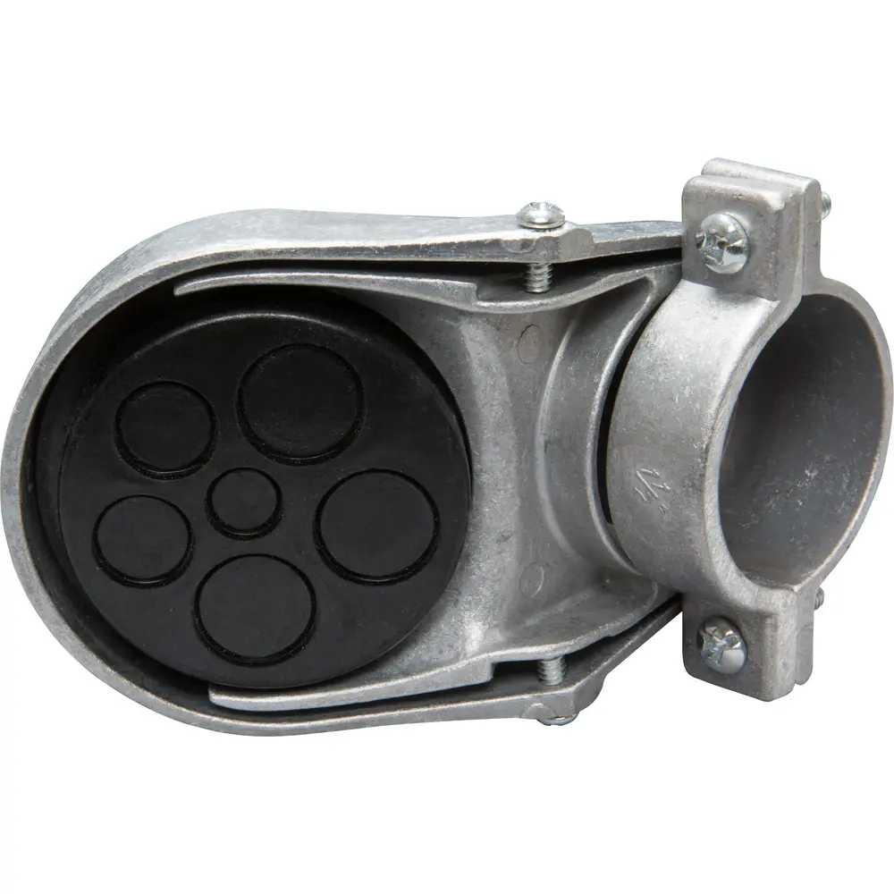 Halex 59505 Service Entrance Elbow, Threaded, Aluminum, 1.41 in H x 1