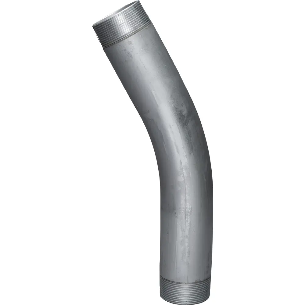 Rigid Conduit Elbow, 2-1/2 in., 30°, Galvanized, Threaded, Steel