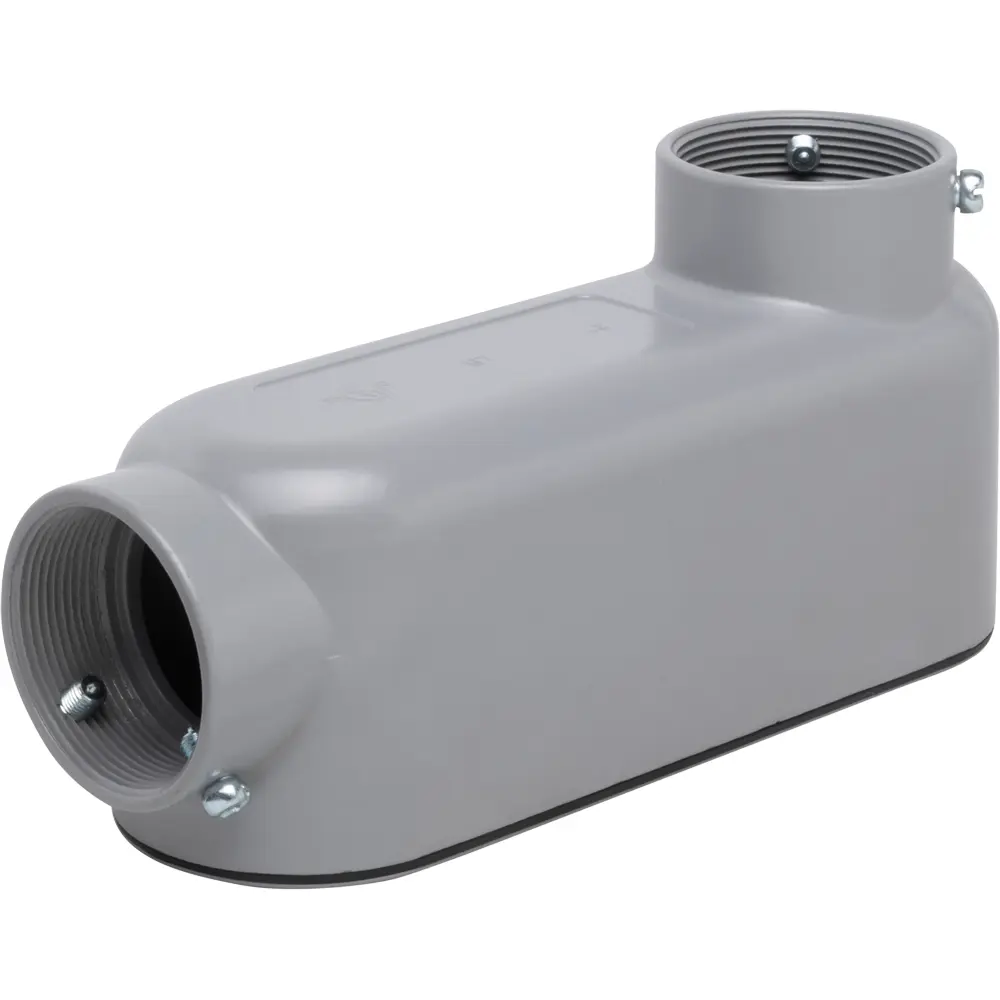 Conduit Body, LB, 2 In., EMT/Rigid, Aluminum, Gray