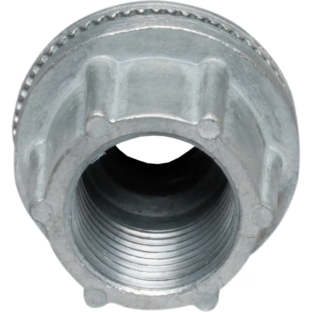 Watertight Hub, 1/2 In., Die-Cast Zinc, Gray w/ Insulated Throat
