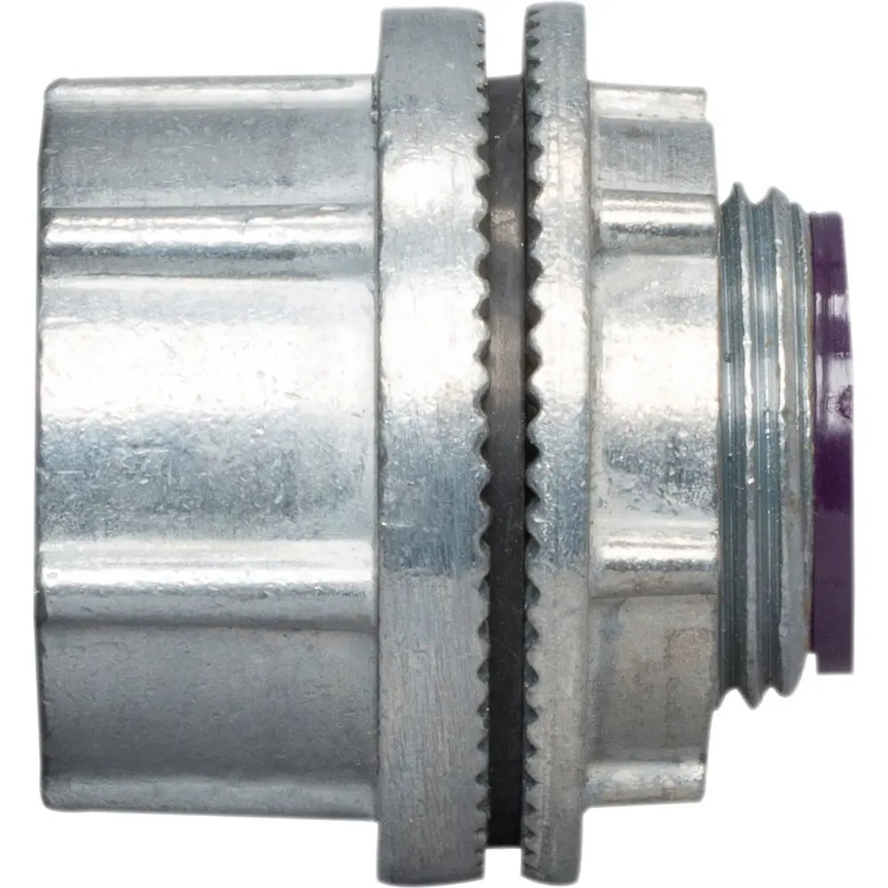 Watertight Hub, 3/4 In., Die-Cast Zinc, Gray w/ Insulated Throat