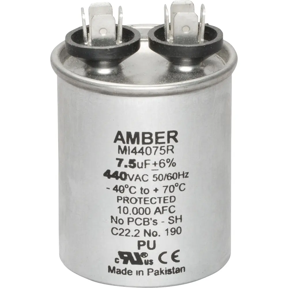 thumbnail image 2 of Run Capacitor, 5 MFD, 440V, Round - Motor Run Capacitor For HVAC, Pumps, Fans 2 of 5