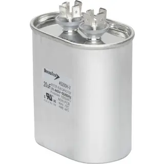 Motor Run Capacitor, 440 VAC, Oval, 20µF