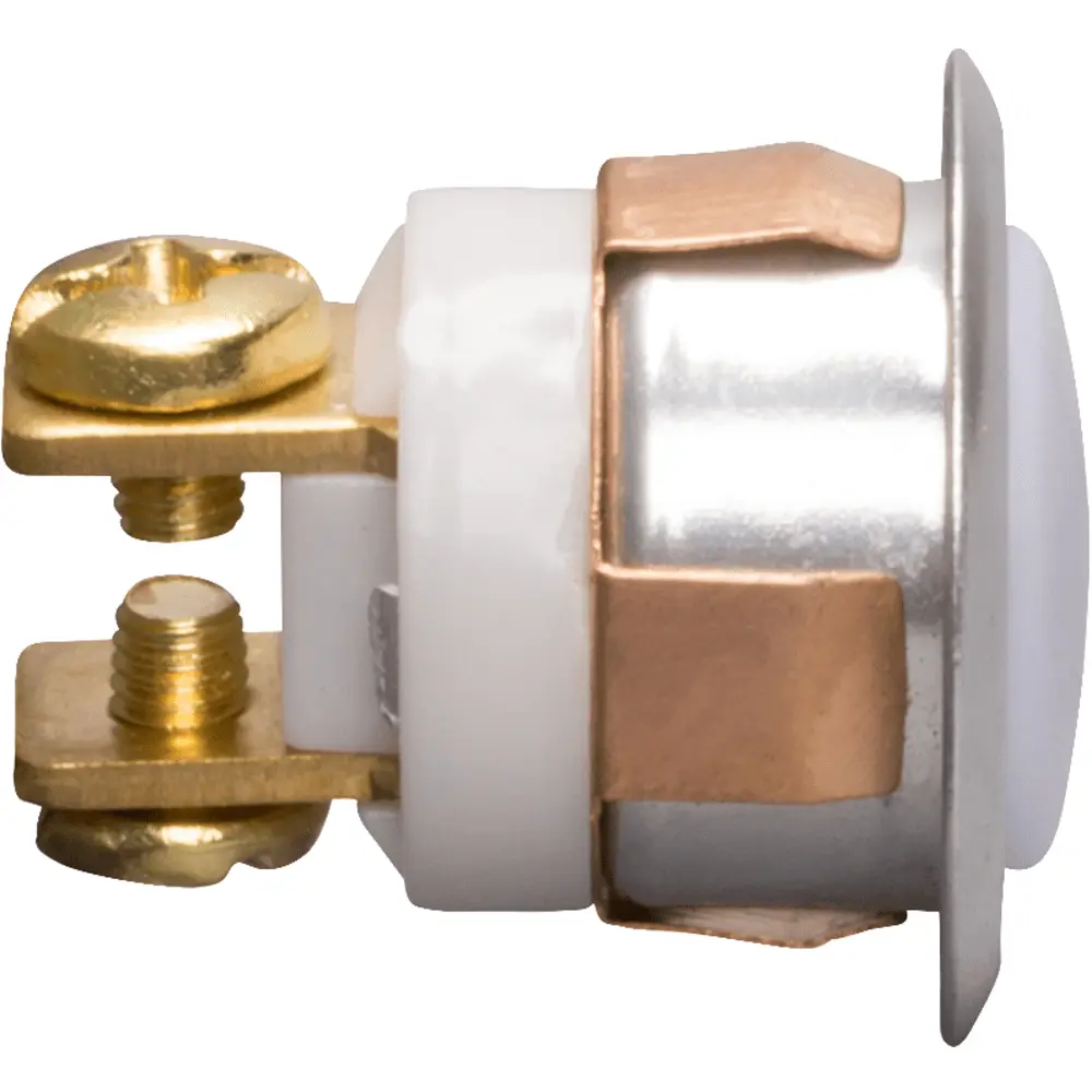 Edwards Signaling 620 Low Voltage Panel Mount Push Button - Polished Chrome Industrial Push Button Switch