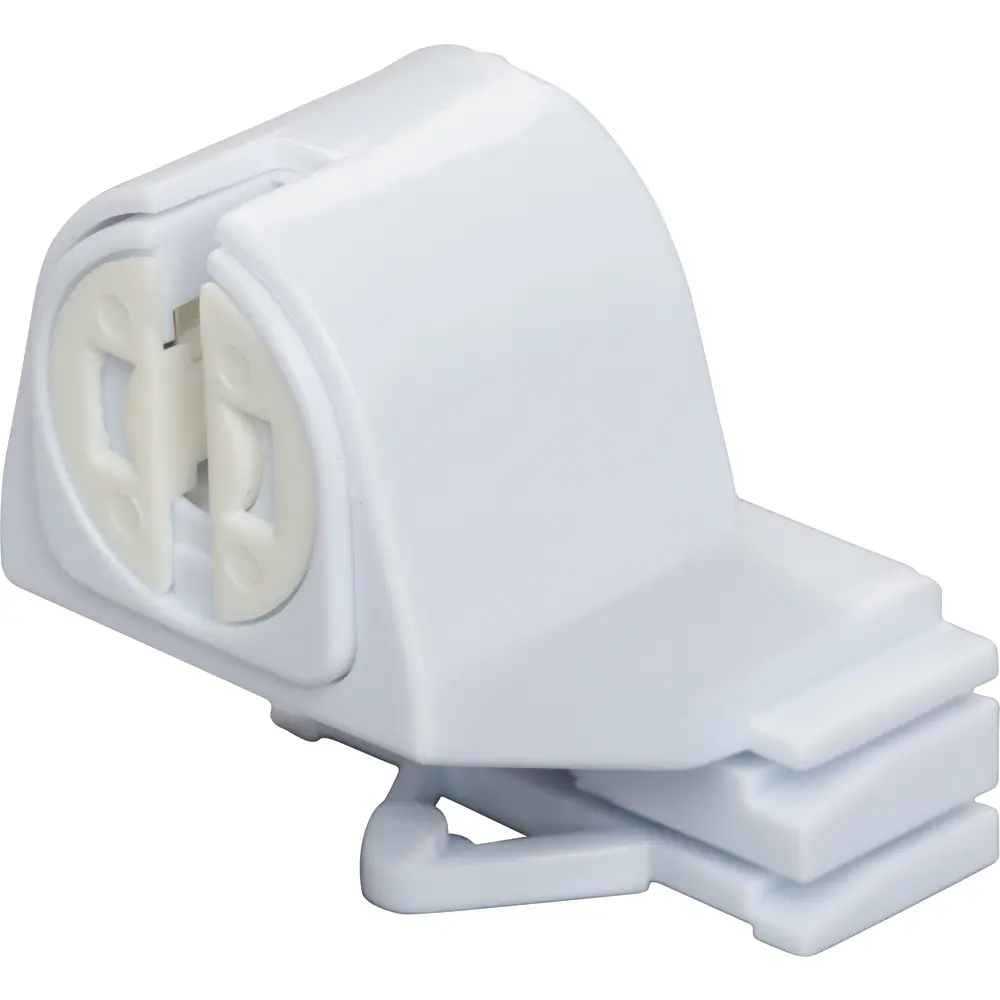 600 VAC T5 Low Profile Fluorescent Lamp Holder w/ Fixed End, G5, White, image size:1000x1000