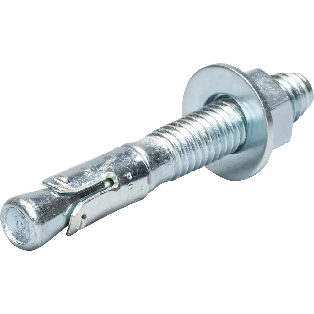 Produktbild von 50 Betonkeil-Ankerschrauben 3/8 X 2-3/4 Zoll – Mit Muttern & Scheiben – Verzinkt