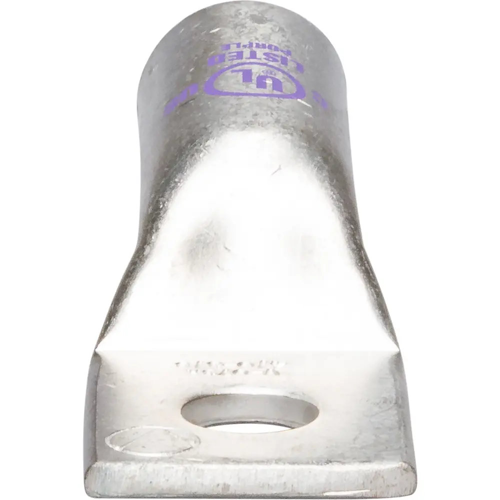 4/0 Single-Hole Long Barrel Lug, Copper Compression, Purple, 3/8