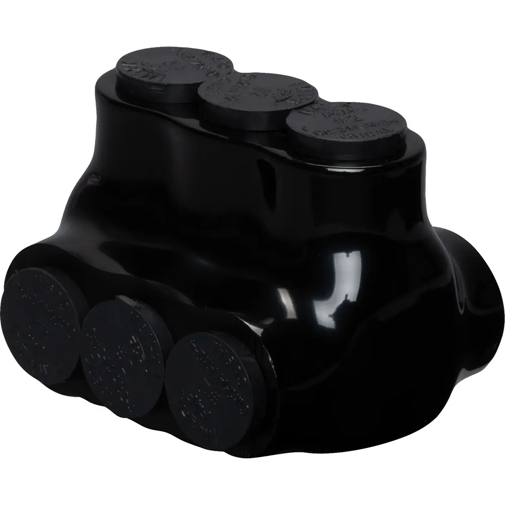 3-Port UV Black Multi-Tap, 14 - 2 AWG
