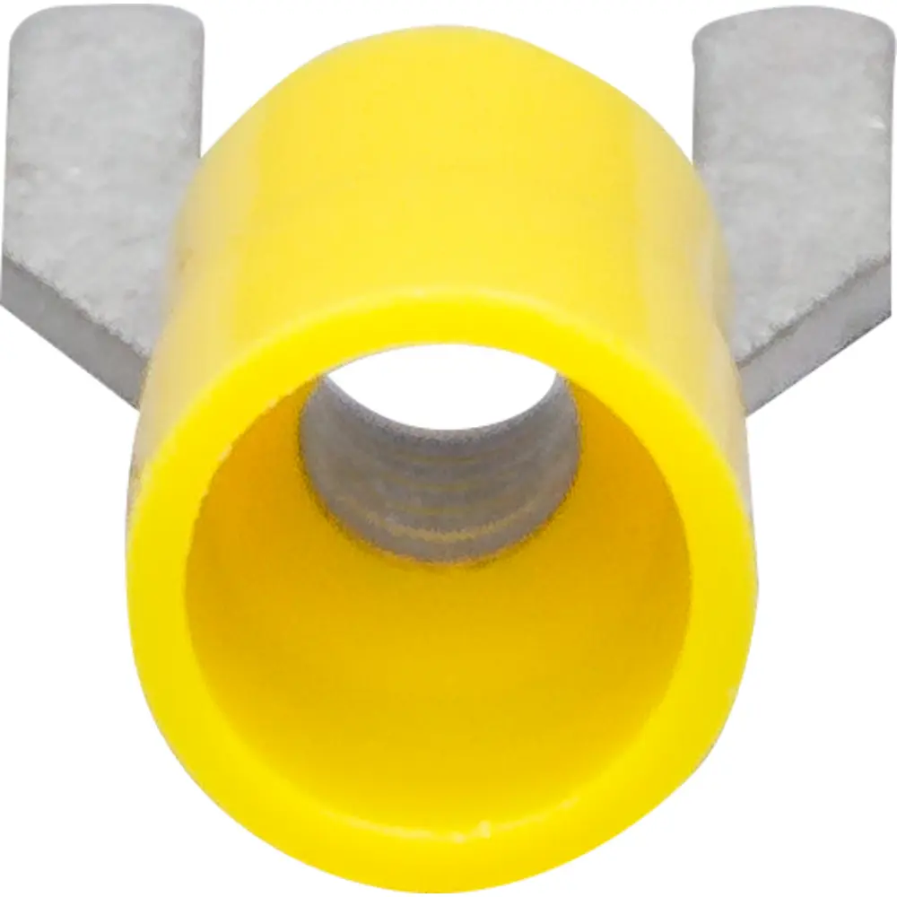 12 - 10 AWG Spade Crimp Terminal, #1/4 Stud, Yellow, Blister Pack 12 - 10 AWG Spade Crimp Terminal, #1/4 Stud, Yellow, Blister Pack