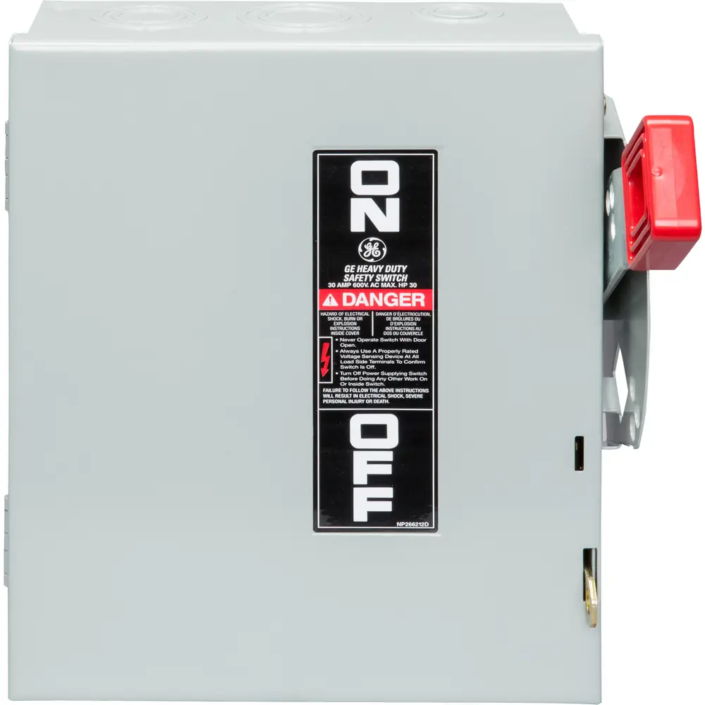 マサ 11/6まで　Switch 30 A 600 VAC 3-Pole Safety Switch, Non-Fusible NEMA 1 Heavy Duty