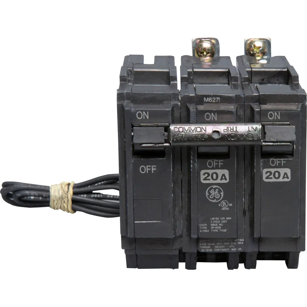 2PC Lot GE THHQB1120 Bolt-On Circuit Breaker 20A 120/240VAC 1P 1PH Type THHQB