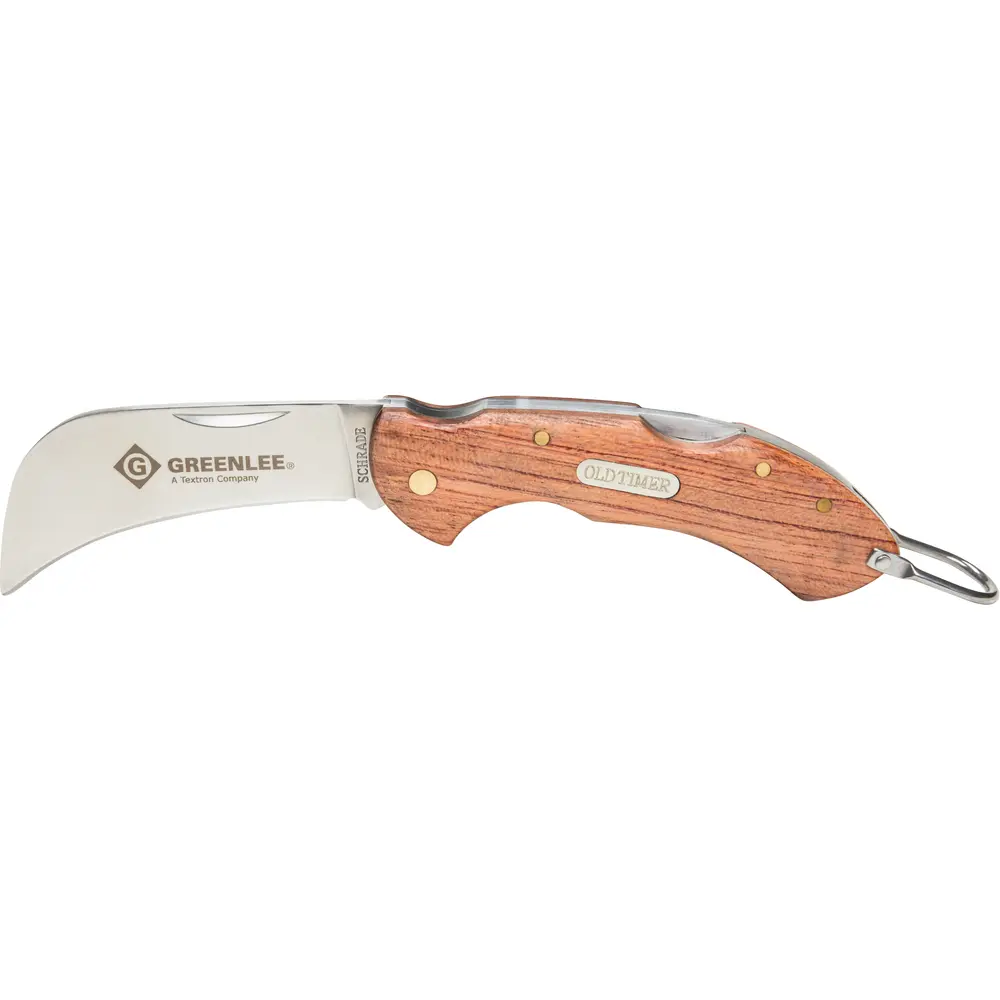 Hawkbill Pocket Knife, Wood Handle