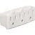 3 Outlet Ground Current Tap Plug-In Receptacle, Off White