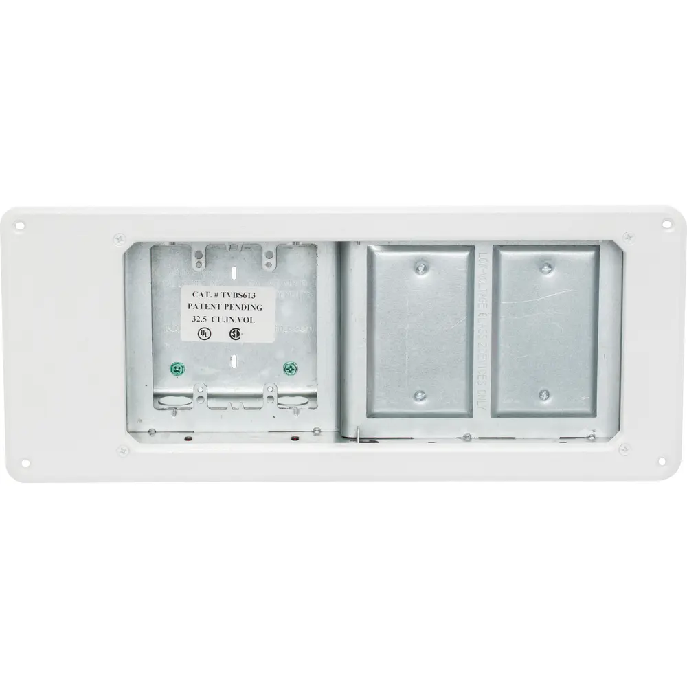 4-Gang Steel Recessed TV Box™ for Power and Low Voltage