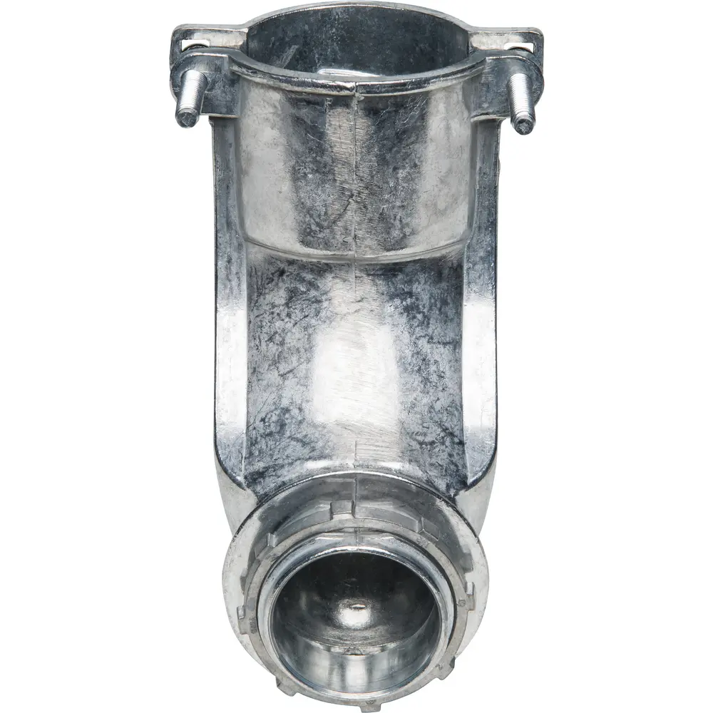 Flex Connector, 2-Screw, 1-1/2 In., 90°, Die-Cast Zinc, Gray