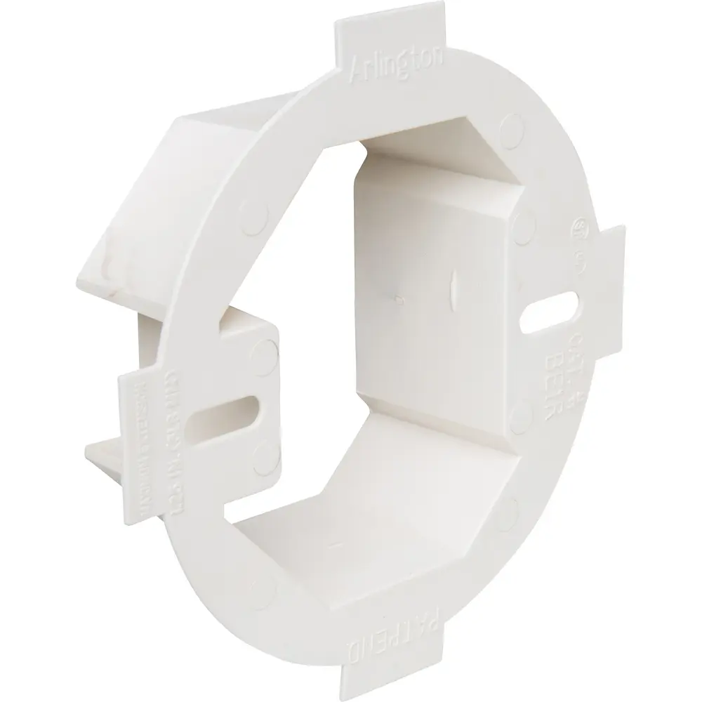 Single-Gang Round Ceiling Box Extender, White