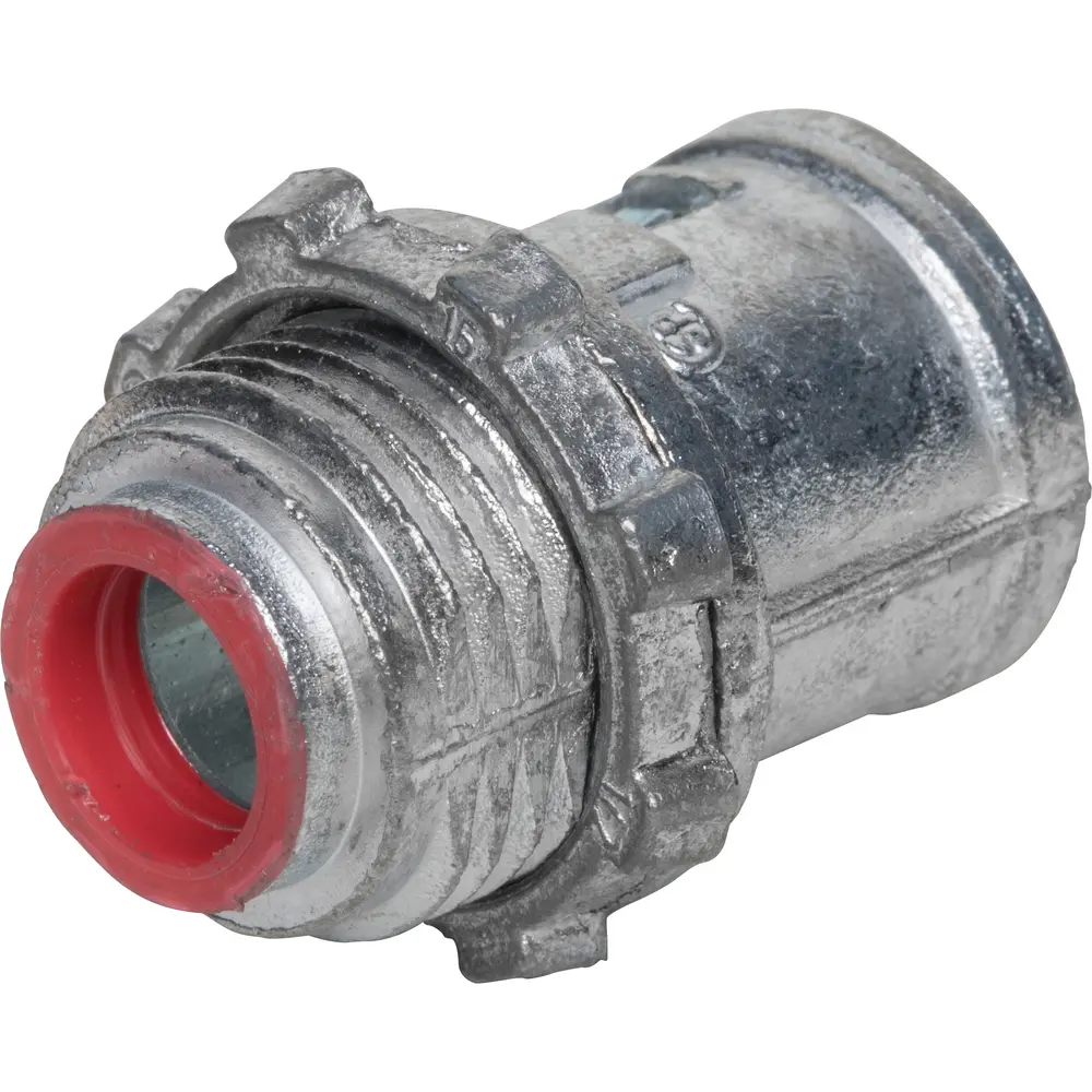 Flex Connector, 3/8 In., MC, Snap-In, Die-Cast, Gray, Insulated