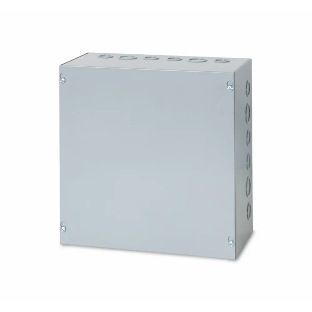 Electrical Enclosure, Screw Cover, 8 x 8 x 8 in., NEMA 1, Gray, No KO's