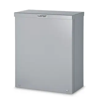 Electrical Enclosure, Screw Cover, 24 x 24 x 8 in., NEMA 3R, Gray