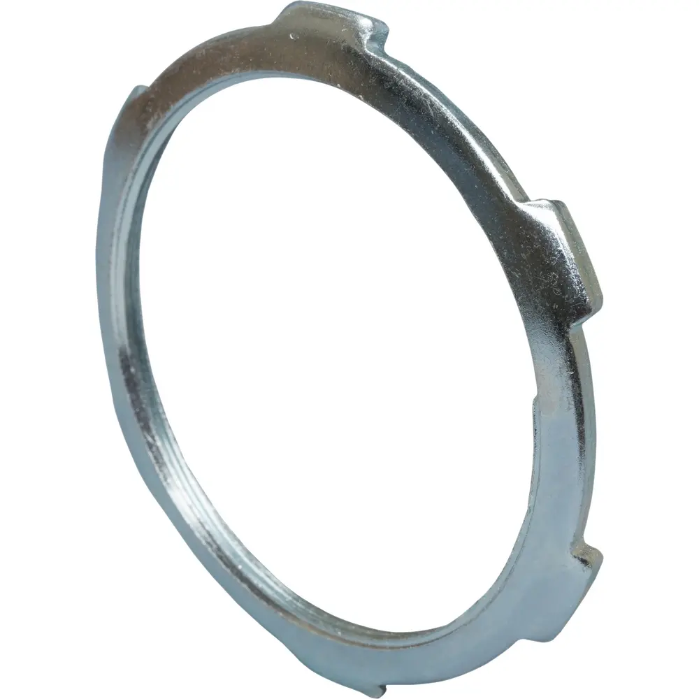 Locknut, 3 In., Rigid/IMC, Steel, Gray