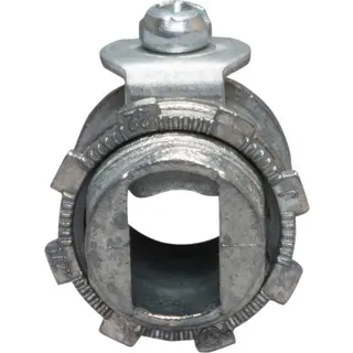 Flex Connector, 3/8 In., MC, Set-Screw, Die-Cast, Gray