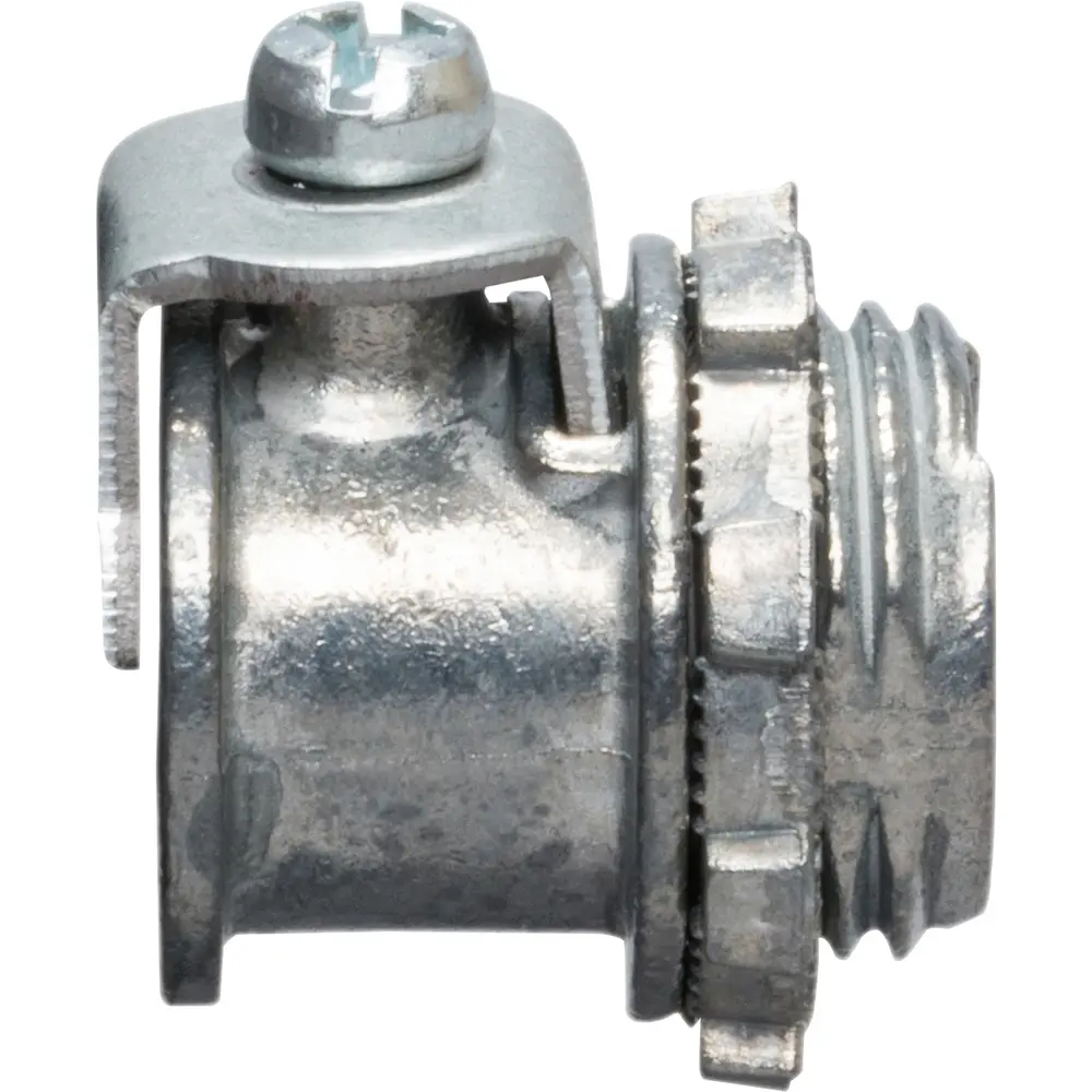 Flex Connector, 3/8 In., MC, Set-Screw, Die-Cast, Gray