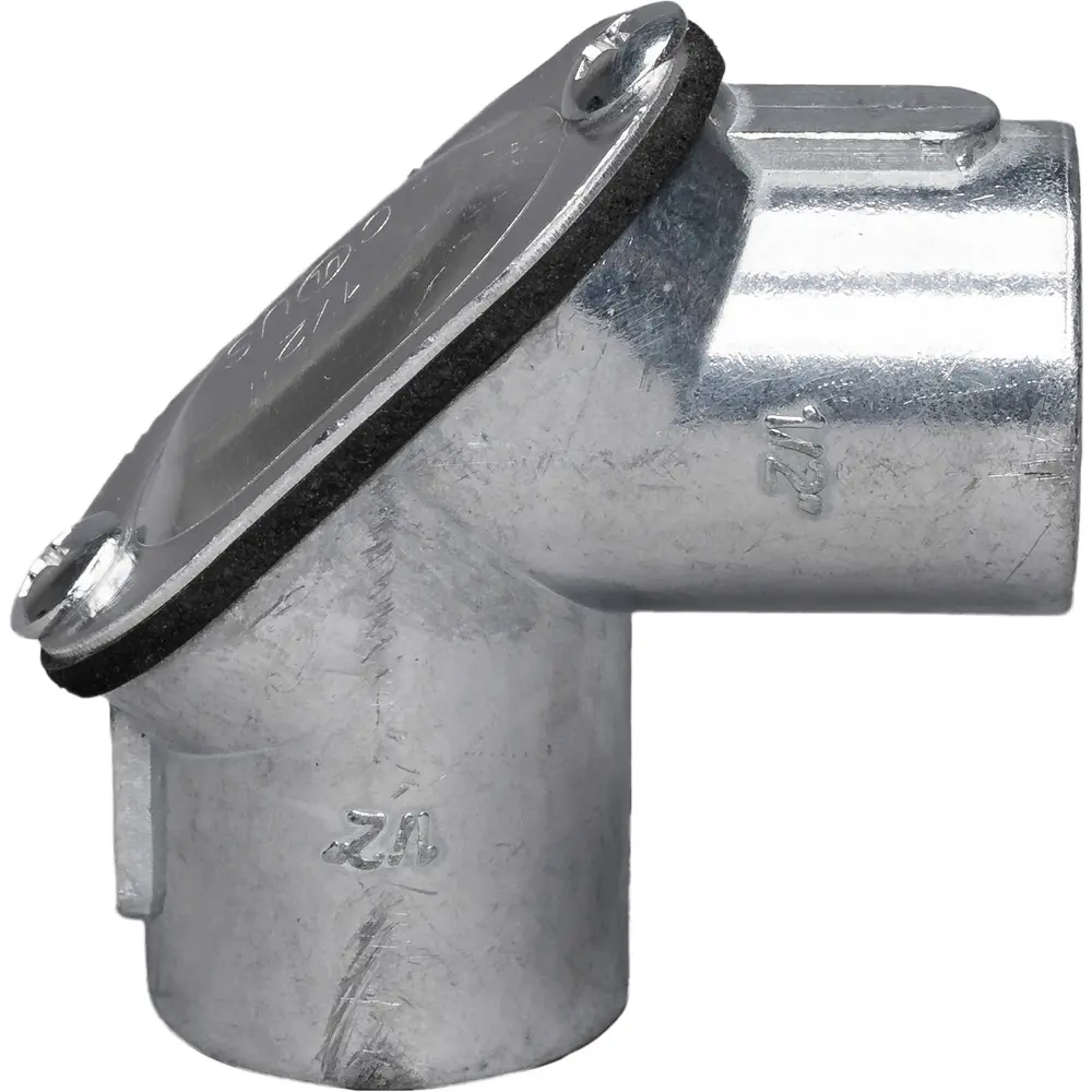 Pulling Elbow, Rigid, 1/2 In., 90°, Threaded, Die-Cast Zinc w