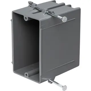 Single-Gang Plastic Switch Box, Nail-On, 20 Cu. In.
