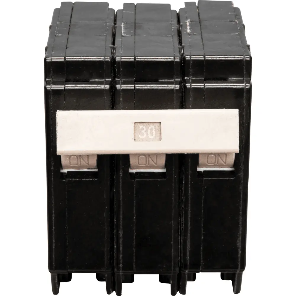 Circuit Breaker, 30A, 120/240V, 10kA, 3-Pole, Standard, CH, Plug-In