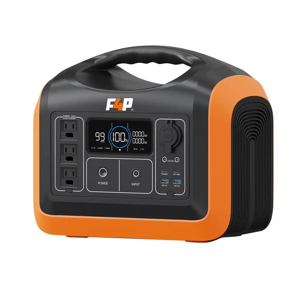 Portable Power Station, 1.2kW, 110V, 1-Phase, Black