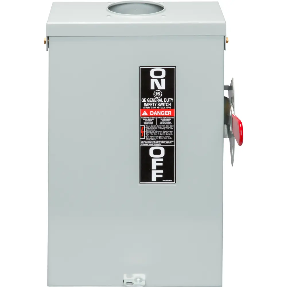 Safety Switch, 60A, 240V, 2-Pole, Fused, NEMA 3R, General-Duty