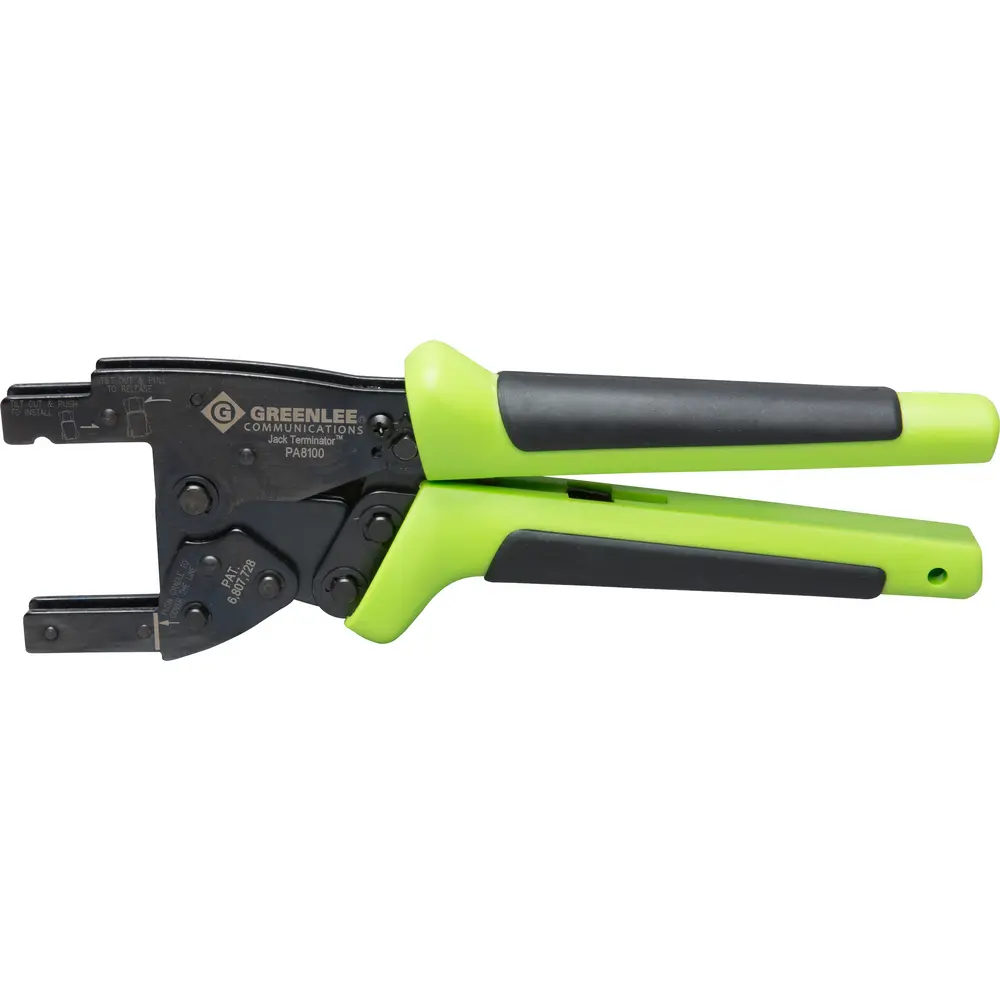 Crimping Tool, 26-18 AWG, Jack Terminator, Hardened Frame, Steel Blade