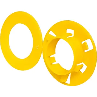 Bushing, Snap-In, 1-11/32 In., Plastic, Yellow