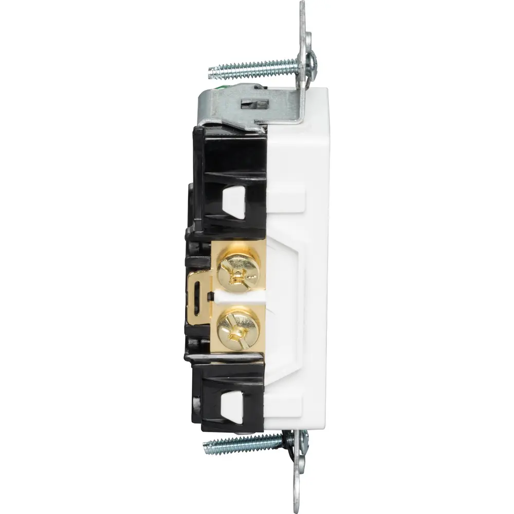 Receptacle, Commercial Grade Decorator Duplex, 20A, 125V, Tamper