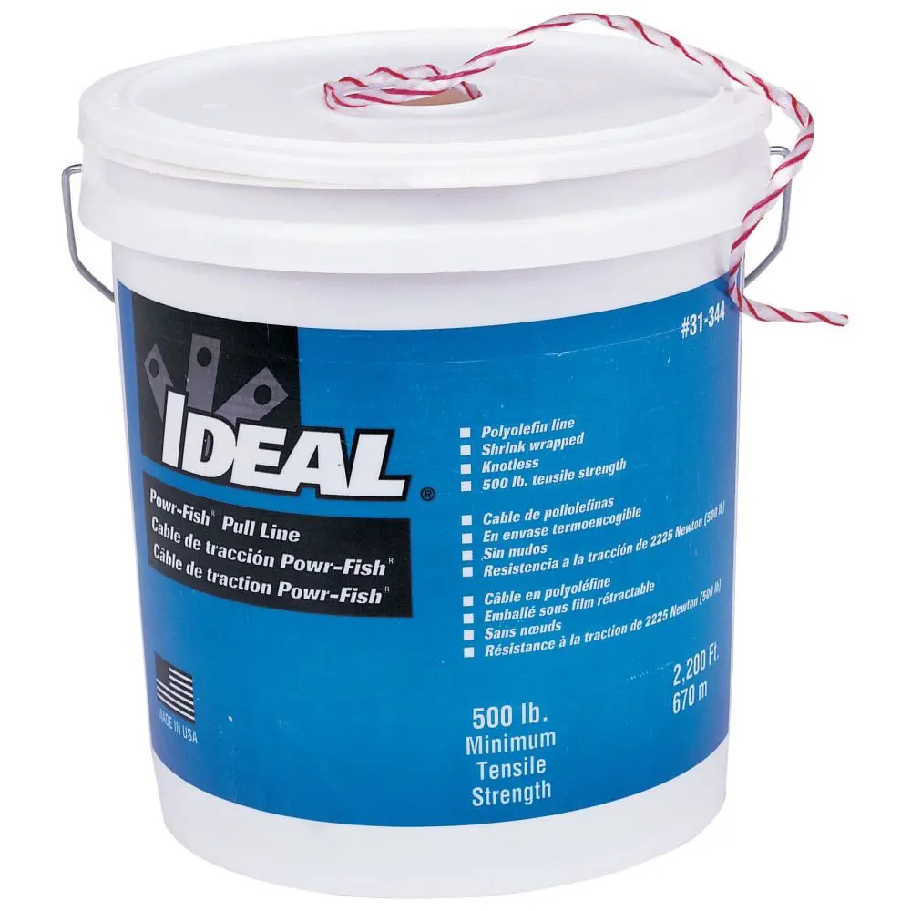 Pull Line, Heavy-Duty, 2,200', 500 lb Tensile Strength, Polyline, White