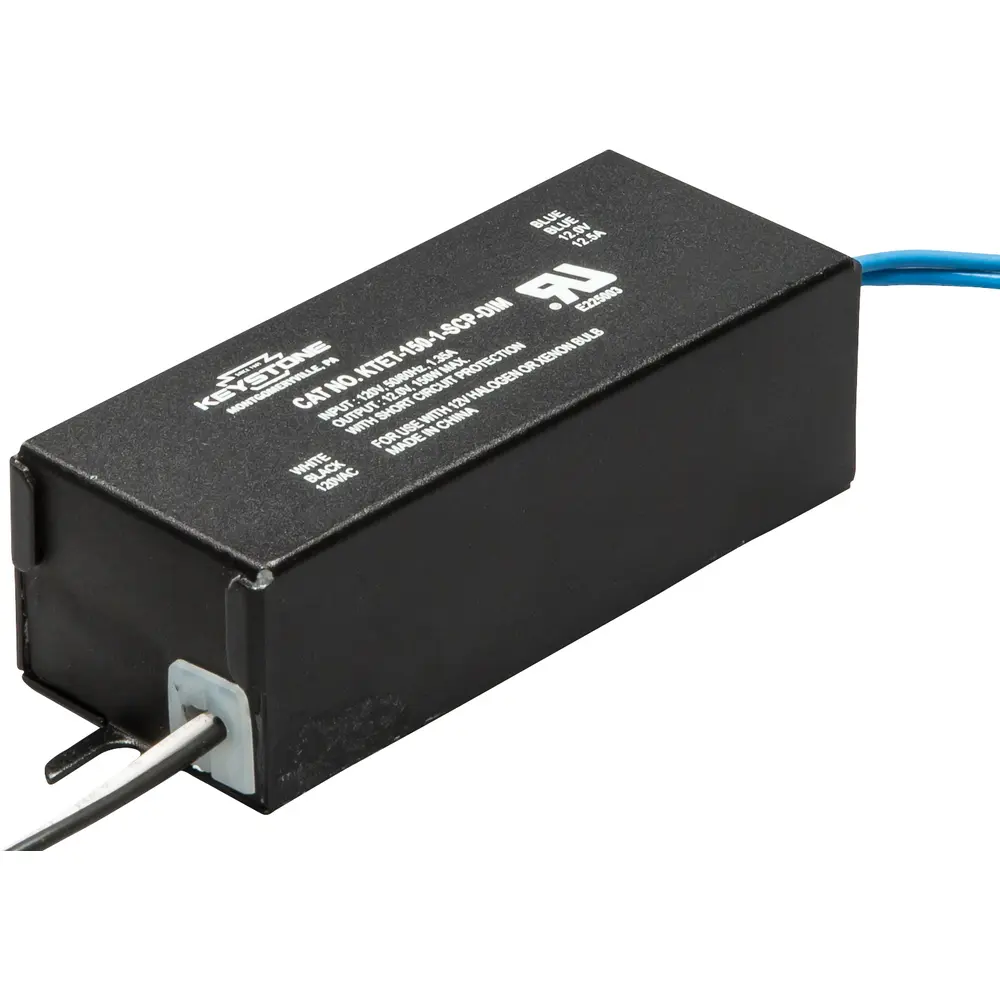 2-Pack Keystone KTET-75-1-SCP-DIM-HV-AL Step Down Transformer – 75W, 120V Input To 12V Output, Dimmable, Aluminum Case, For Track & Recessed Low-Voltage Lighting