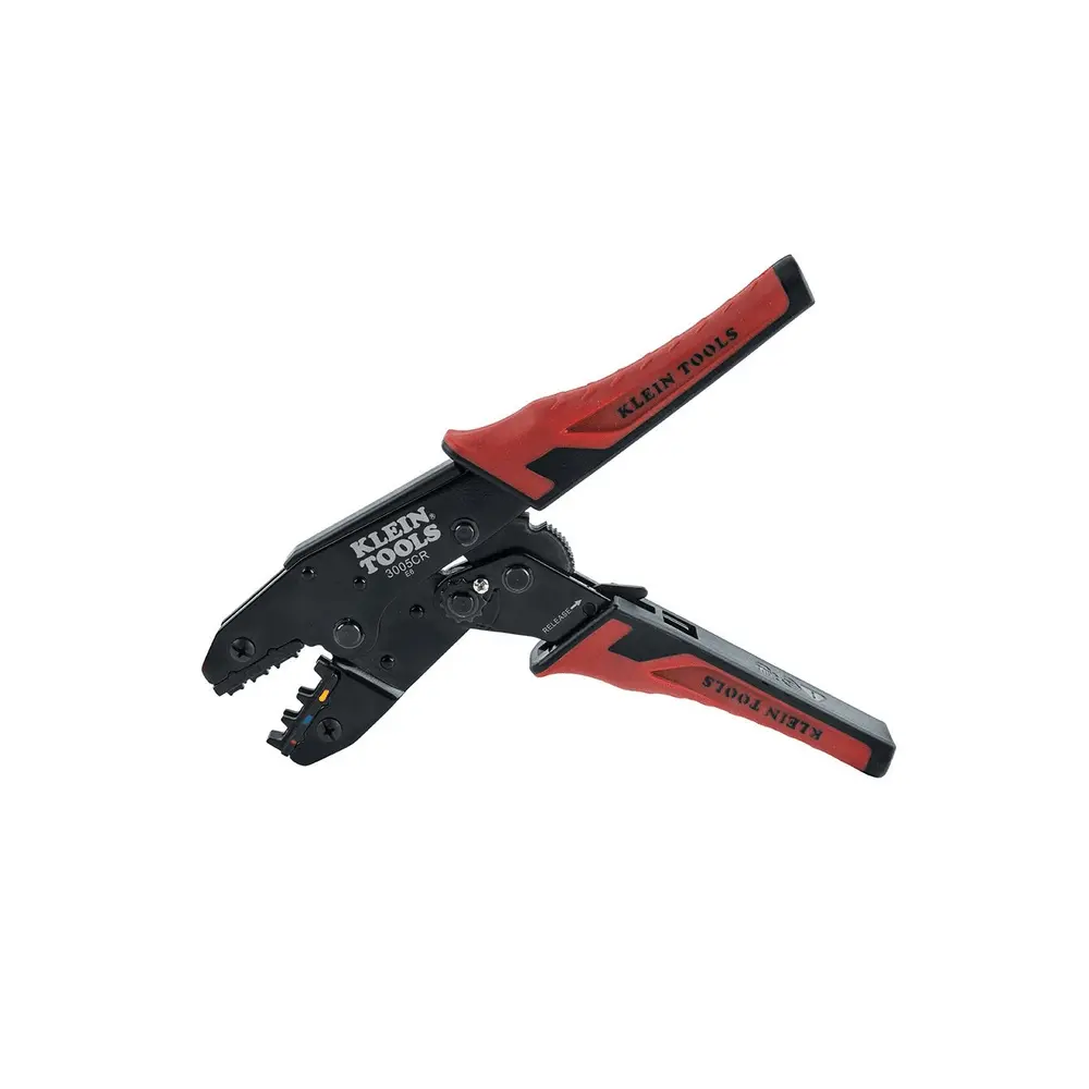 Crimping Tool, 22-10 AWG, Ratcheting, Insulated, Steel Blade