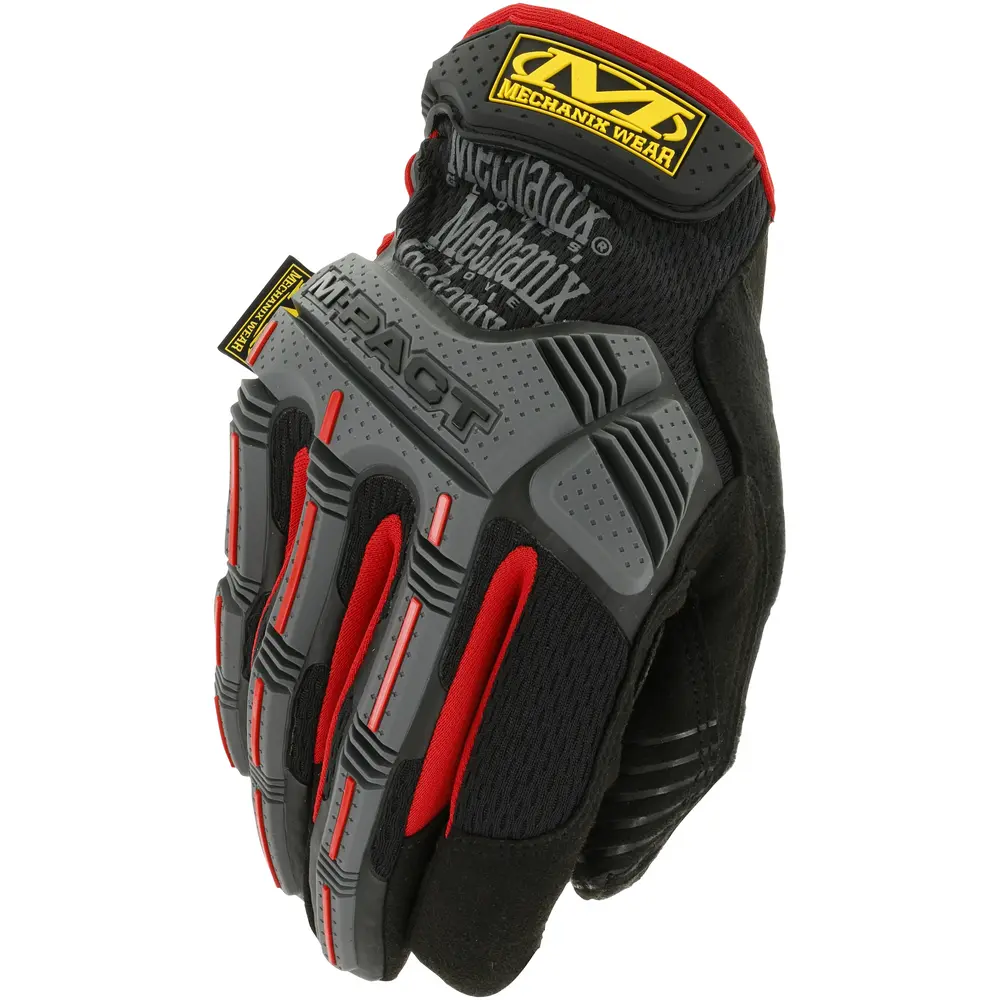 Gloves, XX-Large, Black/Red, Armortex, M-Pact, Impact Resistant