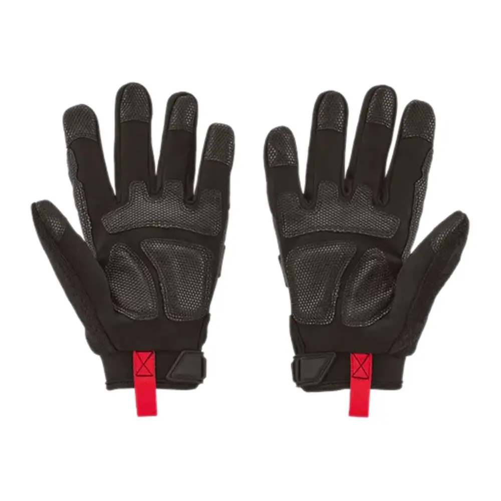 Gloves, Large, Black/Red, Fabric, Demolition