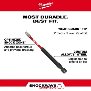 SHOCKWAVE™ Impact Duty Magnetic Attachment and PH2 Bit Set, 3 Piece