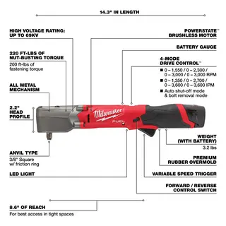 Impact Wrench Kit, 12V, 3/8